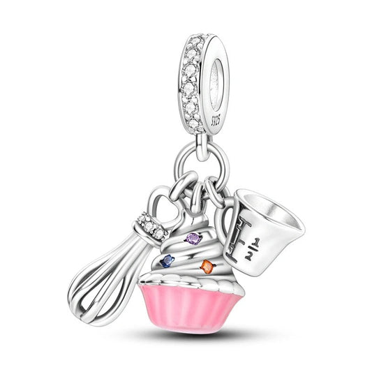 Charm with Cupcake, Measuring Cup, and Whisk