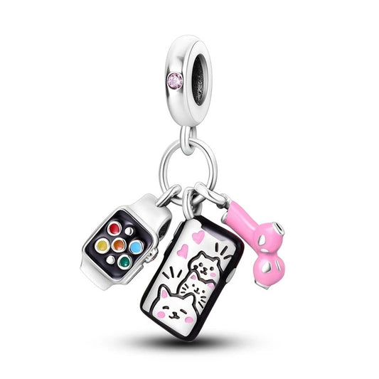 Charm with Smartphone, Smartwatch, and Headphones