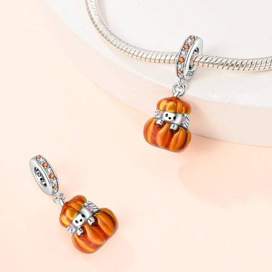 Cute Hedgehog in Pumpkin CHARM